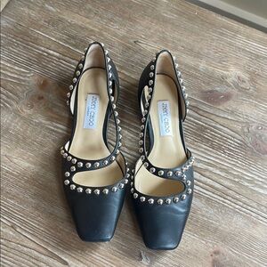 Jimmy Choo Black Studded Women's Shoes